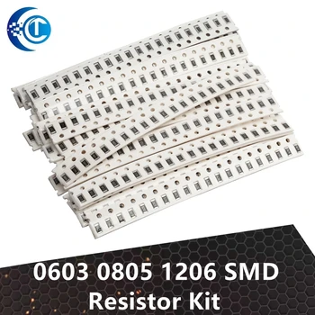 0603 0805 1206 SMD Комплект резисторов Ассорти 1 ом-1 М Ом 1% 33 значения x 20шт = 660шт Набор образцов