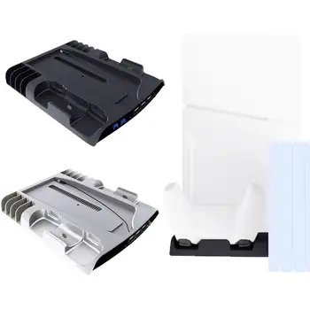 1 комплект Для PS5 Slim Вертикальная Подставка С Охлаждающим Вентилятором И Зарядным Устройством С Двумя Контроллерами Для консоли Playstation 5 Slim Слот для мультимедиа