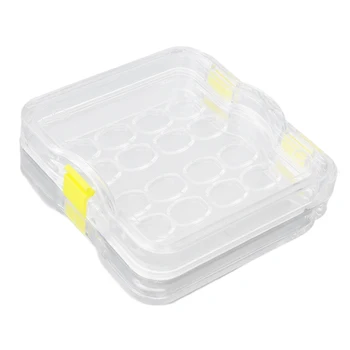 16 шт./кор. Пластиковая коробка для зубных протезов с пленкой Прозрачная коробка для хранения зубных протезов