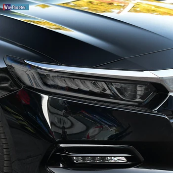 2 Шт. Защитная пленка для автомобильных фар, Прозрачная черная наклейка из ТПУ для Honda Accord 2016 2017 2018 2019 2020 9-10-е Аксессуары