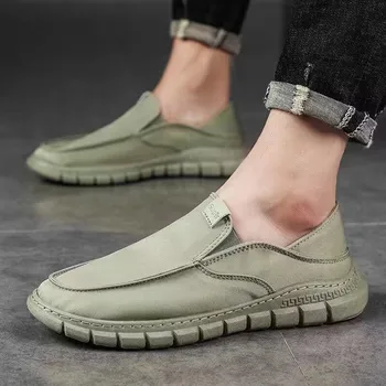 2023 Мужская мода, тканевая обувь из Пекина, Удобные дышащие парусиновые ножки, Ленивый отдых на природе, Легкая обувь на мягкой подошве