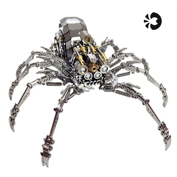 3D металлический конструктор светящаяся игрушка Модели Spider King Наборы для сборки своими руками Подарок от механических насекомых Рождественские подарки на День рождения для детей и взрослых