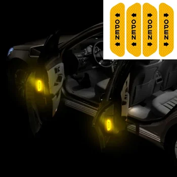 4шт Предупреждающий Знак Безопасности Двери Автомобиля Автомобильные Светоотражающие Наклейки Наклейка Для Seat Ibiza Leon Toledo Arosa Alhambra Exeo Supercopa Mii