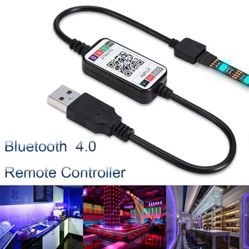 5ШТ Мини 5-24 В Bluetooth 4.0 Музыкальный RGB LED Контроллер Смартфона С Разъемом-розеткой К 4-Контактному Разъему Светодиодной Ленты