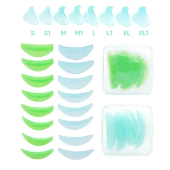 8 Пар силиконовых накладок для завивки ресниц, Поднимающие Стержни для ресниц, Щит Зеленый / синий, Утилизация, 3D Аксессуары для завивки ресниц, Инструменты-Аппликатор
