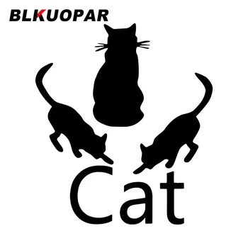 BLKUOPAR Cats Забавные автомобильные наклейки RV Аниме Виниловые Креативные Вырезанные Окклюзионные Царапины, Украшение для кондиционера, Защита двери автомобиля