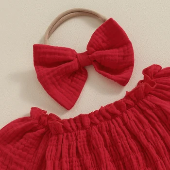 Carolilly Для новорожденных девочек на День Святого Валентина для новорожденной девочки Комплект одежды из 2 предметов, платье-комбинезон с длинным рукавом и принтом в виде сердца, тюлевый комбинезон