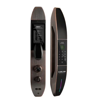 DZ001C Высококачественный цинковый сплав, полностью автоматическое распознавание лиц, интеллектуальный биометрический замок отпечатков пальцев для умного дома