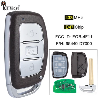KEYECU 433 МГц ID47 Чип P/N: 95440-D7000 FCC ID: FOB-4F11 Смарт-бесключевой Дистанционный Автомобильный Ключ для Hyundai Tucson 2016 2017 2018