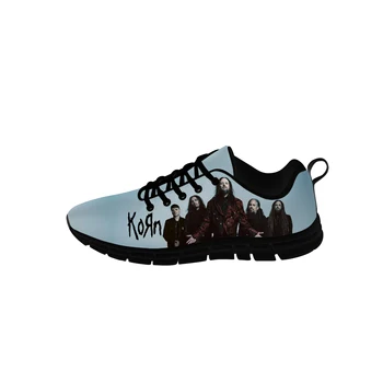 Korn Rock Band Кроссовки Мужские женские Подростковая повседневная обувь Парусиновая обувь для бега Дышащая Легкая обувь с 3D принтом