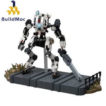 MOC Механический робот-меч класса Ronin Titanfalls, набор строительных блоков, Кирпичи, Сборка игрушки Titan Mecha для детей, подарок на День рождения