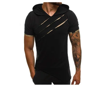 MRMT 2023, абсолютно новая мужская футболка с капюшоном, камуфляжная расцветка Broken Copper, индивидуальный фитнес-плиссированный мужской топ с короткими рукавами