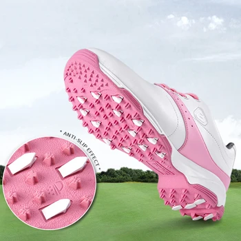 PGM Новая обувь для гольфа, женская водонепроницаемая обувь из микрофибры, кроссовки на нескользящей сверхмягкой подошве 골프화
