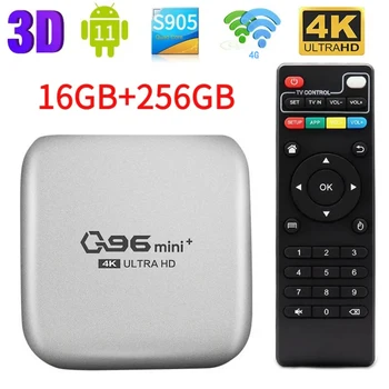 Q96mini plus Smart TV Box Amlogic S905L 4G Wi-Fi UHD 4K HDR10 H.256 16GB 256GB Android 11 медиаплеер топовая iptv приставка