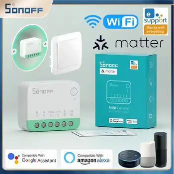 SONOFF MINIR4M Matter Extreme Wi-Fi Smart Switch Совместимый С Отсоединением Модернизированного Релейного Чипа Для Домашней работы Samrt С Alexa IFTTT