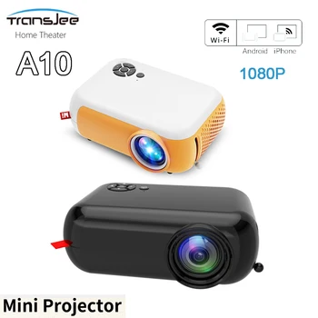 TRANSJEE A10 Мини-Проектор HD 1080P Портативный Открытый Домашний Кинотеатр Cinema Sync Android Phone Audio Beamer Светодиодные Проекторы