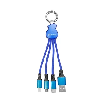 USB-кабель 3 в 1 для портов Type C/Micro USB, телефон для IOS/Android, шнур для мобильного телефона, удобный для хранения и переноски