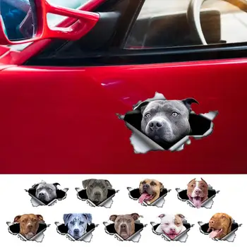 Автомобильная наклейка Auto 3D Виниловая наклейка для домашних животных На окно автомобиля, наклейки с животными, автомобильные наклейки с растрескиванием, наклейки для украшения транспортных средств с четкой печатью