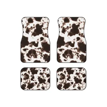 Автомобильные коврики с коричневым рисунком Коровы (комплект из 4-х)