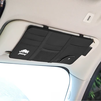 Автомобильный солнцезащитный козырек, Сумка для карт памяти, зажим для очков, держатель телефона для Suzuki Jimny Swift Grand Vitara Ignis Kizashi SX4 Scross Alivio