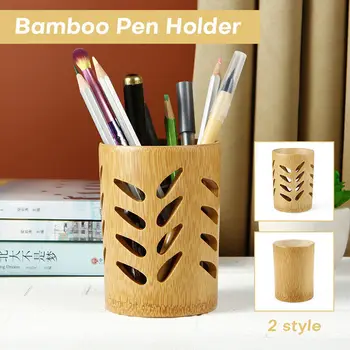 Бамбуковый держатель для зубной щетки Держатель для ручек Многоцелевой стол для хранения зубной пасты для ванной комнаты