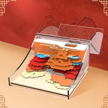 Блокнот Omoshiroi 3D Блокнот для заметок Пекинская угловая башня Китайские элементы 3D Резьба по бумаге Художественные заметки Украшения для рабочего стола