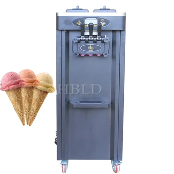 Вертикальная многофункциональная машина для приготовления мороженого, коммерческая машина для приготовления клубничного пломбира с тремя вкусами