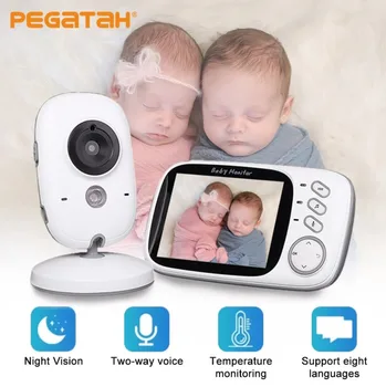Видеоняня VB603, беспроводная 2,4 G с 3,2-дюймовым ЖК-дисплеем, двусторонняя аудиосвязь, камера ночного видения, защита безопасности для новорожденного ребенка