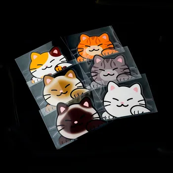 Виниловая наклейка на автомобиль для милого озорного подглядывающего кота, Скотч, Чехол для мотоцикла, Грузовик, Автоэлектрик, Треугольные наклейки для украшения окон