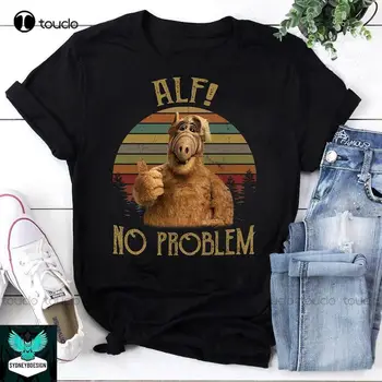 Винтажная футболка Alf Alien No Problem, Футболка Alf, Рубашка Alf Lovers, Рубашка Из фильма 80-х, Рубашка Из Комедийного фильма Xs-5Xl В подарок На заказ