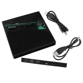 Внешний корпус DVD 12,7 мм, USB 2.0, внешний корпус DVD / CD-ROM для ноутбука, настольного ПК, оптический дисковод с SATA на SATA