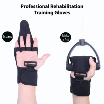 Вспомогательная перчатка для упражнений с разделением пяти пальцев, оборудование для реабилитации, защита для пальцев в кулаке для пожилых людей