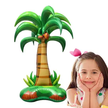 Декор в виде пальмы, фольга, Разноцветный декоративный шар в виде пальмы, Летнее пляжное украшение для вечеринок, Пальма для задних дворов