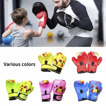 Детская боксерская перчатка из искусственной кожи, спортивная боксерская груша, Тренировочные перчатки, Спарринговые перчатки для детей
