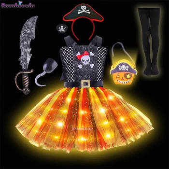 Детский костюм пирата для девочек, детская одежда для косплея Fantasia Infantil, Детский День рождения, Карнавальная вечеринка, Маскарадные костюмы на Хэллоуин
