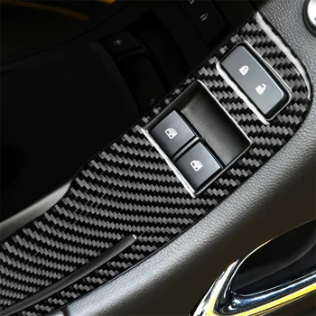 Для Chevrolet Camaro 2010-15 Наклейка для интерьера автомобиля Детали панели управления стеклом Декоративные наклейки Авто Карбоновые аксессуары 2шт