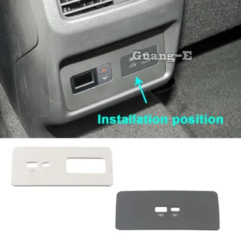 Для Nissan Qashqai J12 2022 2023 2024 Автомобильная Задняя USB-Розетка Панель Управления Накладка Рамка Декоративная Наклейка Аксессуары Для Интерьера