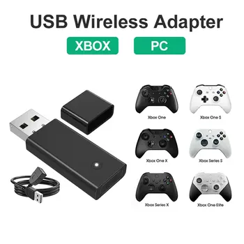 Для Xbox One USB-приемник Беспроводной адаптер 1-го или 2-го поколения для Xbox ONE S / X Xbox Elite ПК с игровым контроллером Windows ноутбуки