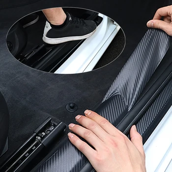 Защитная декоративная полоска для автомобильной наклейки из углеродного волокна, предотвращающая обрастание и царапины, 3D клей для защиты краев дверей и окон