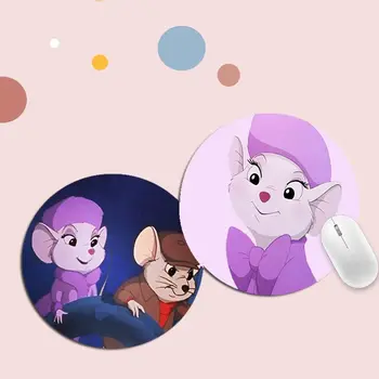 Коврик Для мыши Disney The Rescuers Нескользящий Круглый Большой Рекламный Настольный Коврик Студенческий Коврик Для Мыши Компьютерная Клавиатура Игры PC Gamer Mousemat