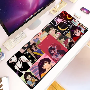 Коврик для мыши S-Sailor M-Moon HD Печать Компьютерных Геймеров Фиксирующий Край Нескользящий Коврик Для Мыши XXL90x40cm Клавиатура ПК Настольный Коврик