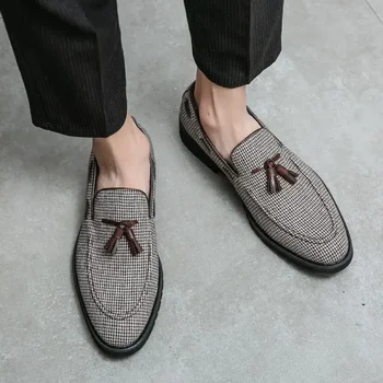 Кожаная обувь, мужская деловая официальная одежда для пригородных поездок, универсальная рабочая мужская обувь в британском стиле, спортивная обувь для молодых мужчин