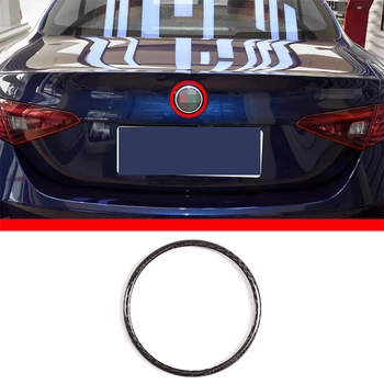 Кольцо Для Украшения Логотипа Заднего Автомобиля Детали Внешнего Вида Модификации Из Углеродного Волокна Для Alfa Romeo Giulia/Stelvio 20 Автомобильные Аксессуары