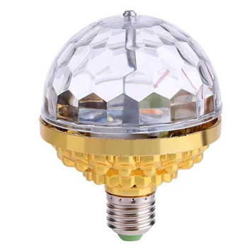 Красочный вращающийся шар, Диско, вращающийся шар, лампа с шаровой розеткой, RGB LED, 6 бусин, Сценический светильник для семейной вечеринки
