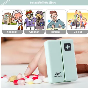 Креативная складная маленькая коробочка для таблеток Портативная и переносная дозирующая коробочка для таблеток Мини-герметичная коробка для таблеток большой емкости