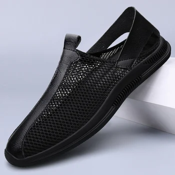 Летние мужские повседневные кроссовки из дышащей тонкой однослойной сетки, оригинальные комфортные легкие спортивные кроссовки для мужчин