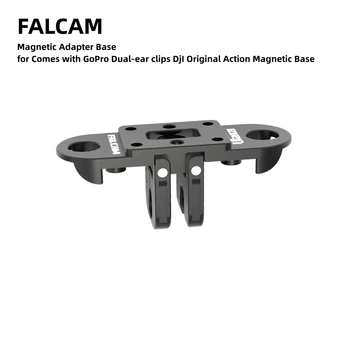 Магнитная база-адаптер Ulanzi FALCAM 3234 для GoPro с двойными ушными зажимами DjI Original Action Magnetic Base