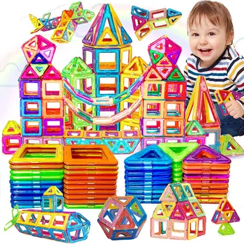 Магнитные строительные блоки большого и мини размера, магниты своими руками, игрушки для детей, конструктор, подарки для детей, игрушки