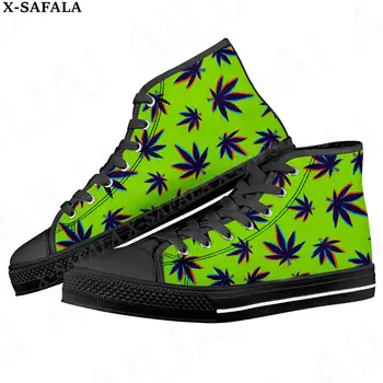 Мужские вулканизированные кроссовки Smoker Weeds Trippy, парусиновая обувь с высоким берцем, классический брендовый дизайн, мужская обувь на плоской подошве, обувь на шнуровке-3