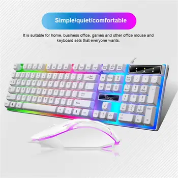Набор клавиатуры и мыши Redragon K552-RGB-BA, комбинированная механическая игровая клавиатура и мышь, проводной RGB LED 60% для геймеров на ПК с Windows